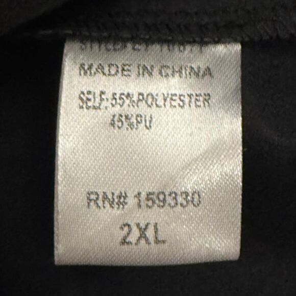 HEYSON Black Faux Leather Drawstring Elastic Waist Shorts, NWT! Size 2XL - Picture 4 of 6